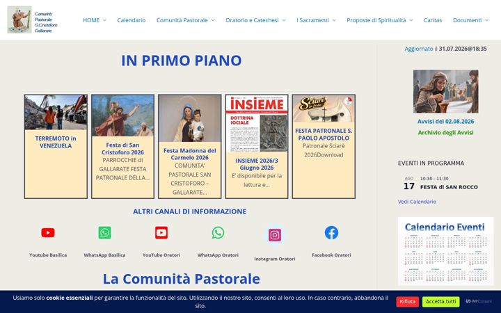 Screenshot of comunitasancristoforo.it