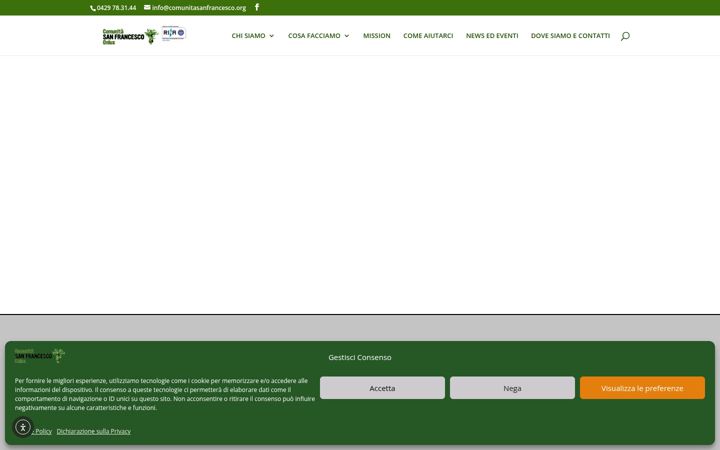 Screenshot stránky comunitasanfrancesco.org