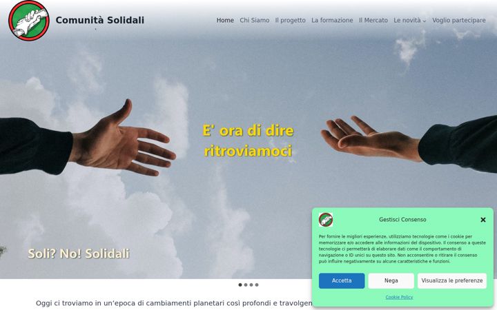 Skärmbild av comunitasolidali.it