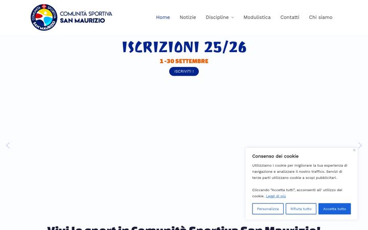 Skärmbild av comunitasportivasanmaurizio.it