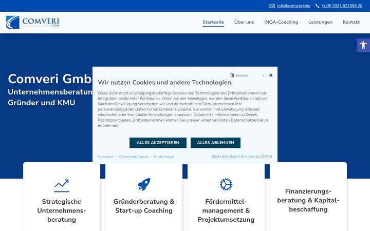 Screenshot of comveri.com
