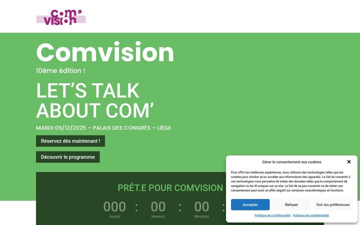 Screenshot of comvision.be