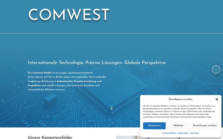 Screenshot of comwest.org