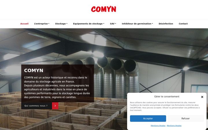 Screenshot of comyn-conservation.com