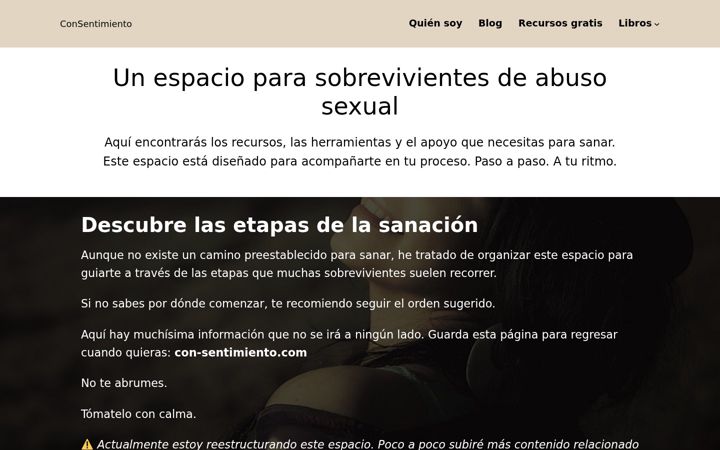 Screenshot of con-sentimiento.com