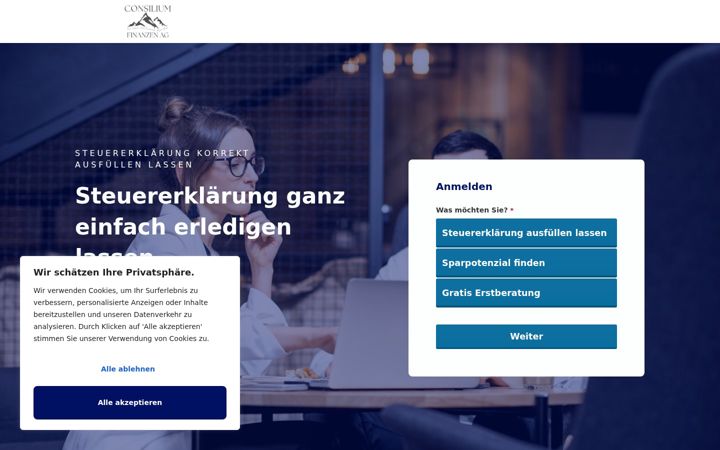 Screenshot of con-steuern.ch