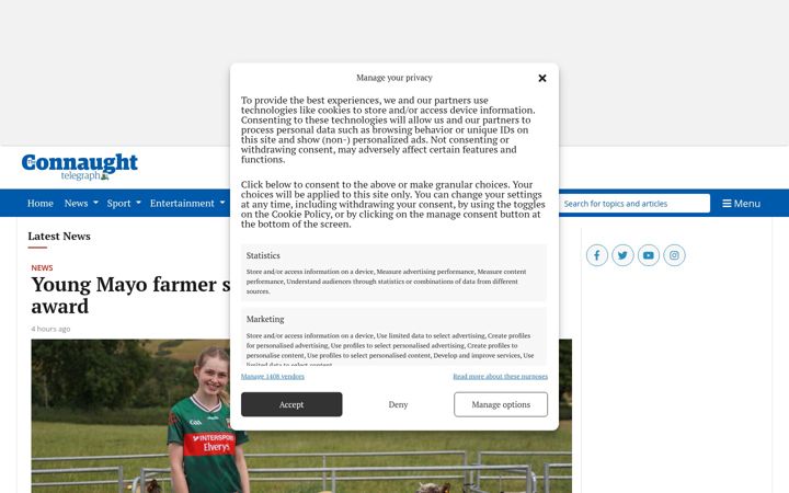 Capture d'écran de con-telegraph.ie