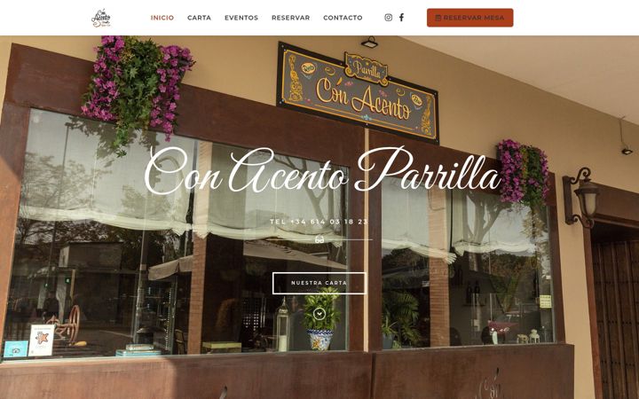Screenshot of conacentoparrilla.com