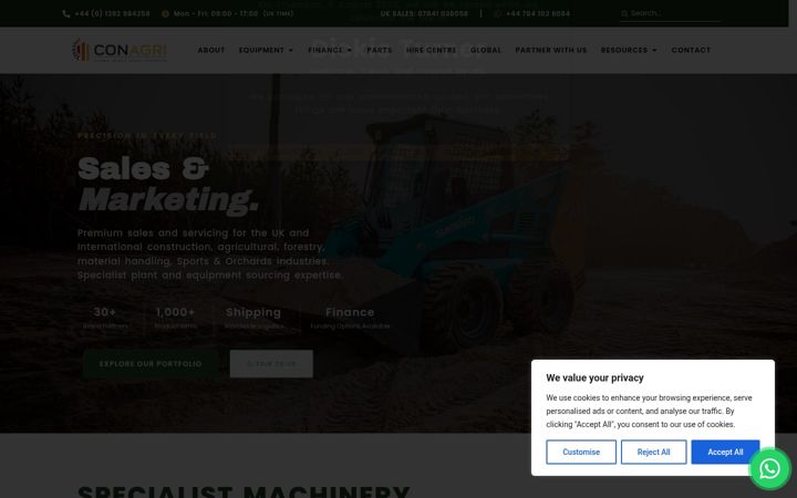 Screenshot of conagri.co.uk
