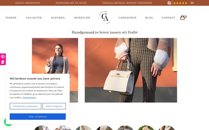 Screenshot of conamore-italianleather.nl