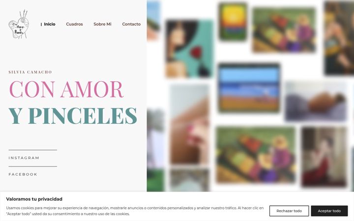 Screenshot of conamorypinceles.com