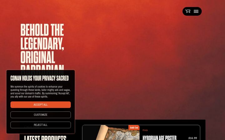 Screenshot of conan.com