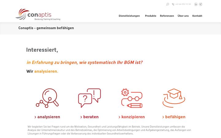 Screenshot of conaptis.ch