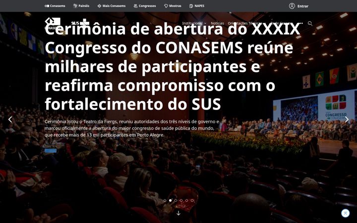 Screenshot of conasems.org.br