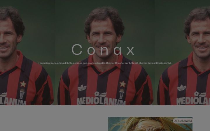 Екранна снимка на conax.it