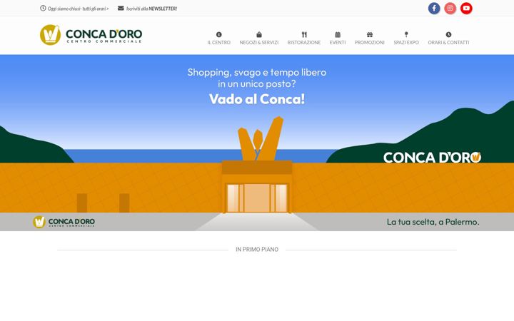 Screenshot of concadorocentrocommerciale.it