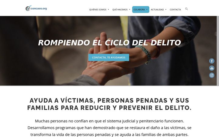 Screenshot of concaes.org