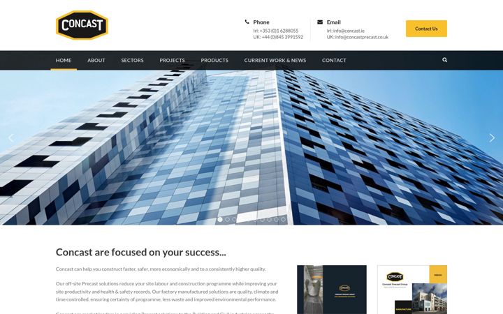 Screenshot of concastprecast.co.uk