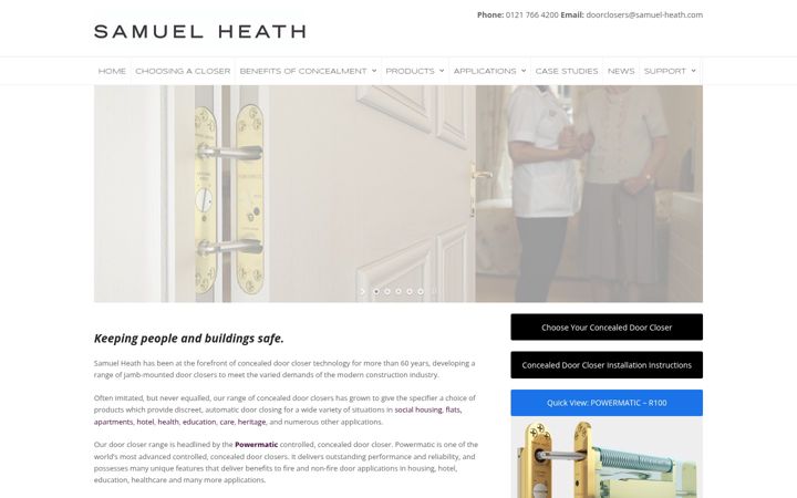 Screenshot of concealeddoorclosers.com