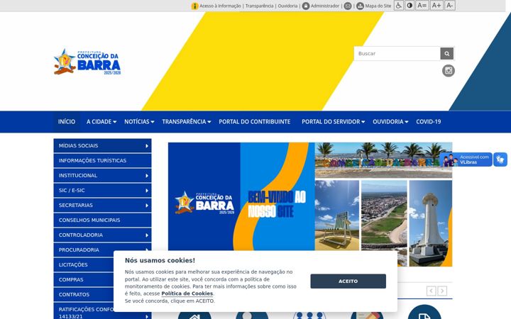 Screenshot di conceicaodabarra.es.gov.br