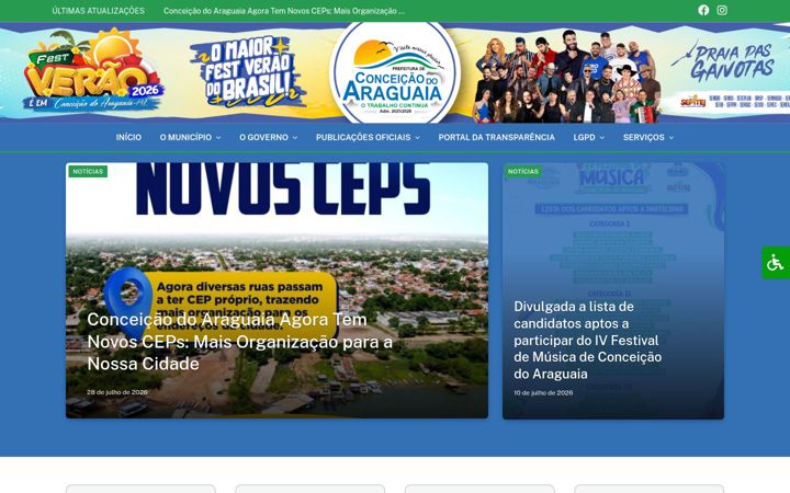 Screenshot di conceicaodoaraguaia.pa.gov.br