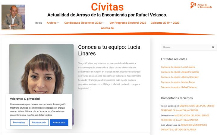 Екранна снимка на concejalesarroyo.es
