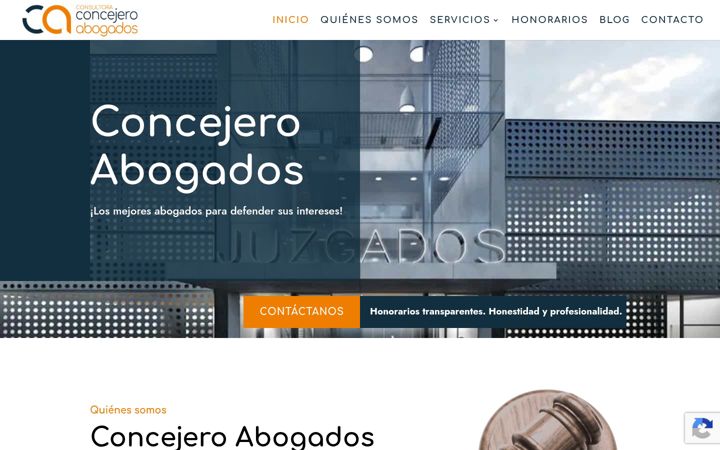Screenshot of concejeroabogados.com