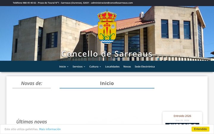 Screenshot of concellosarreaus.com