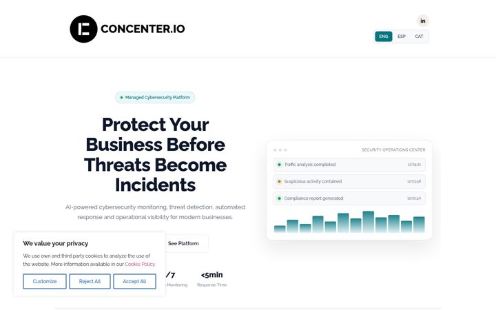 Screenshot of concenter.io