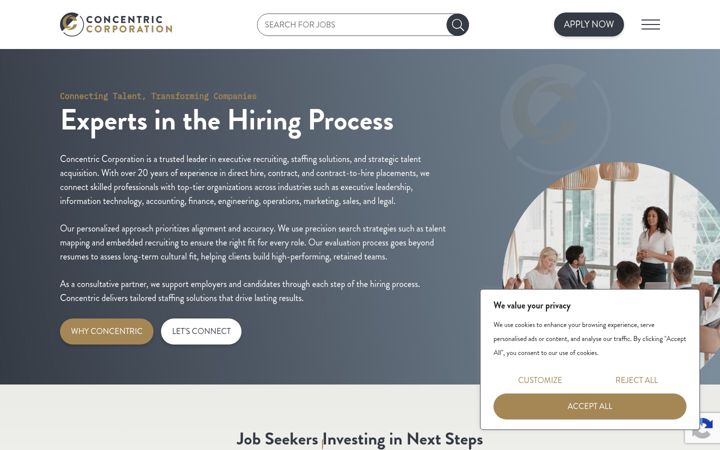 Screenshot of concentriccorp.com