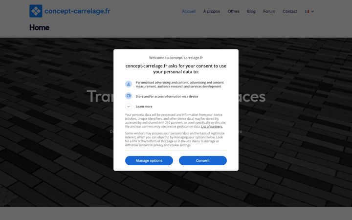 Skjermbilde av concept-carrelage.fr