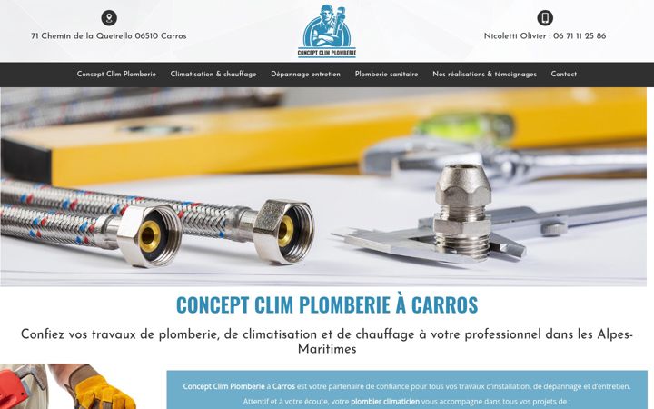 Screenshot of concept-climatisation-plomberie.fr