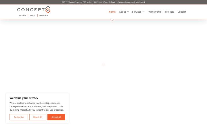 Ekrano kopija concept-limited.co.uk