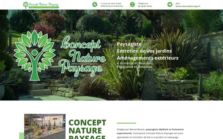Captura de ecrã de concept-nature-paysage.fr