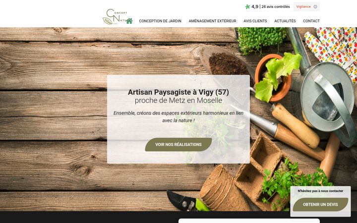 Captura de ecrã de concept-nature-vigy.fr
