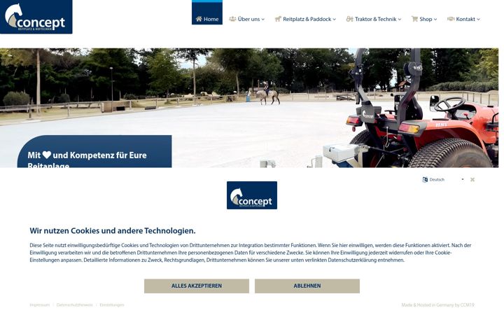 Screenshot of concept-reitplatzbau.de