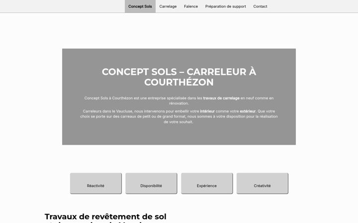 Snímek obrazovky concept-sols.fr