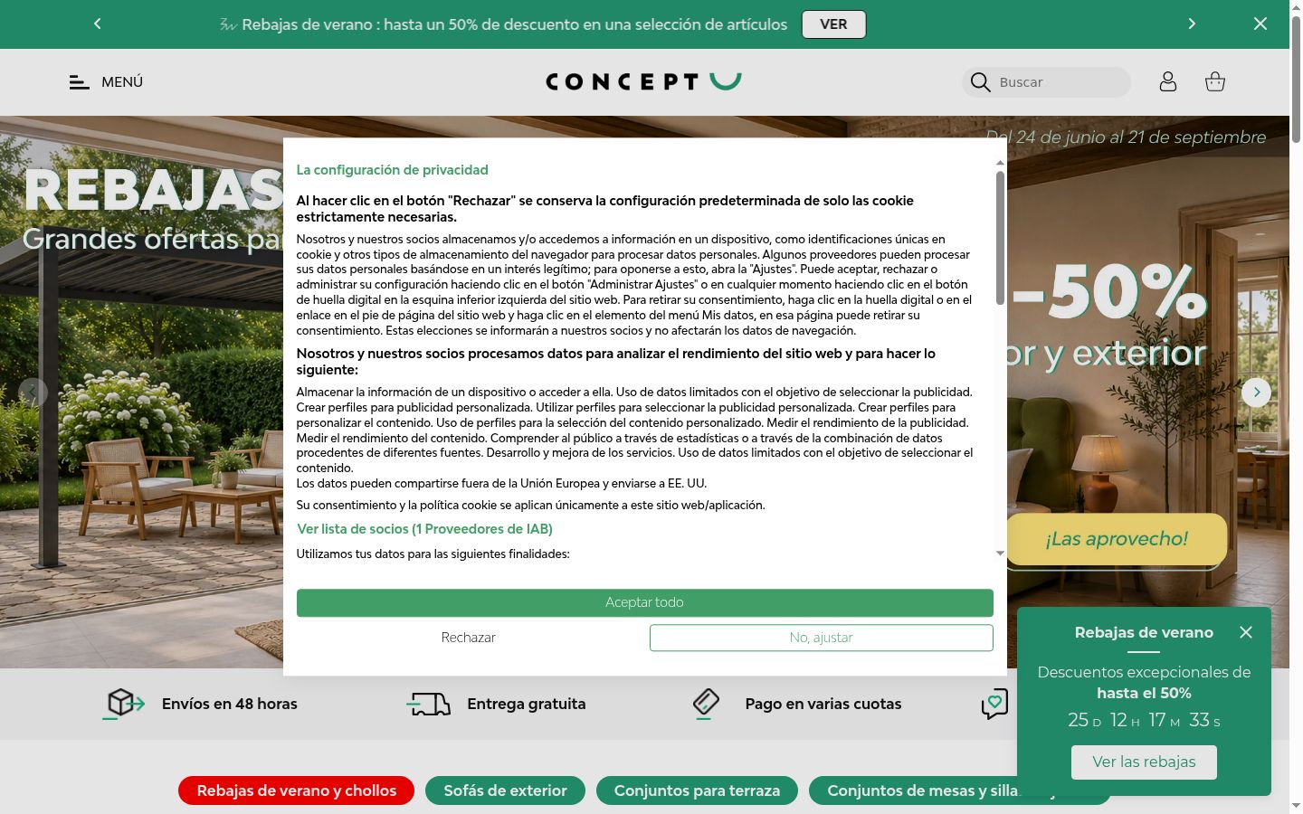 Zrzut ekranu banera zgody wyświetlanego przed jakąkolwiek interakcją