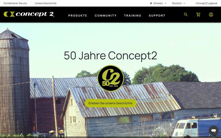 Screenshot of concept2.ch