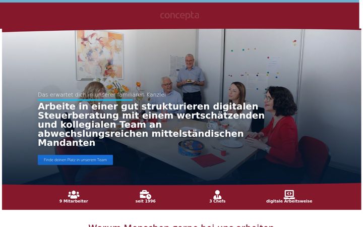 Posnetek zaslona concepta-karriere.eu