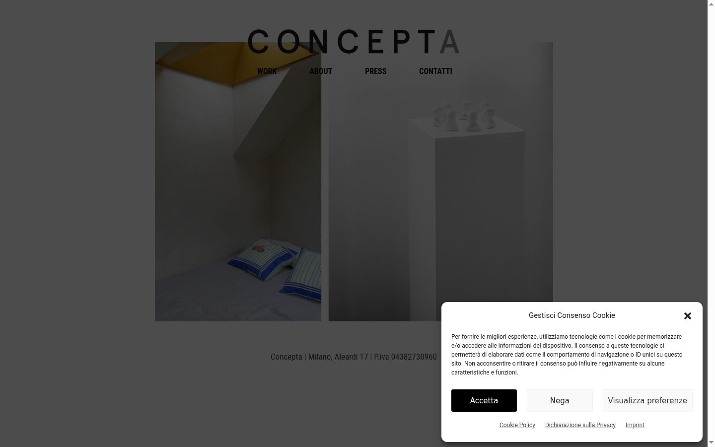 Captura de ecrã do banner de consentimento apresentado antes de qualquer interação