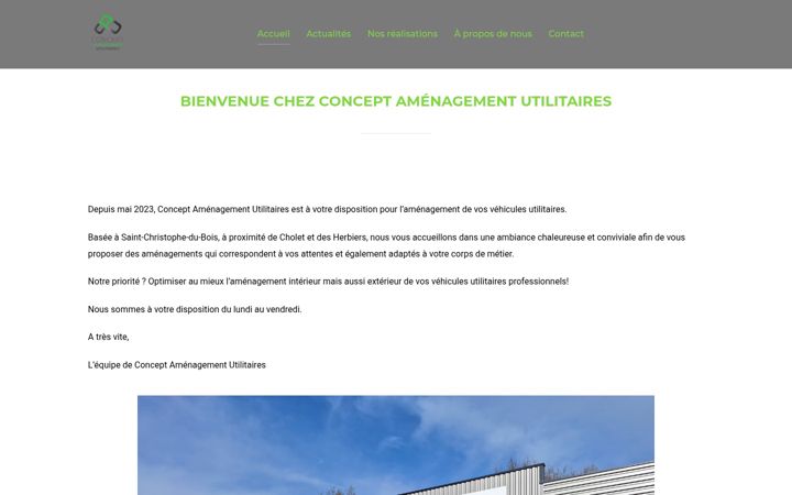 Snímek obrazovky conceptamenagement-utilitaires.fr