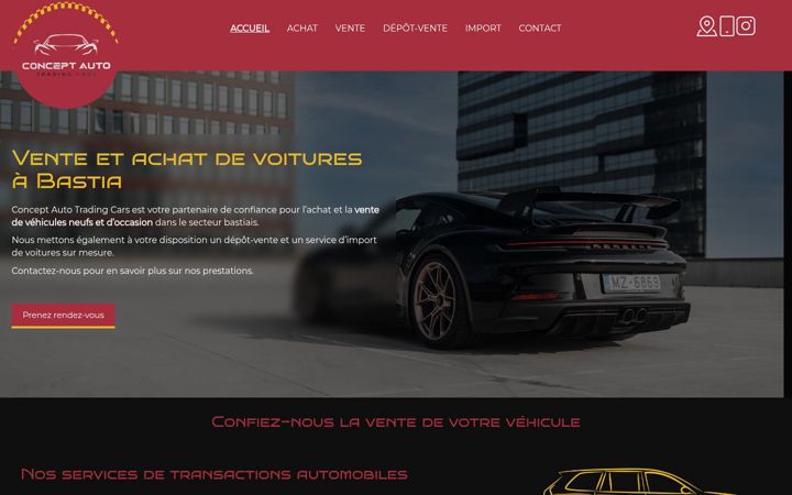 Screenshot of conceptauto-corse.fr