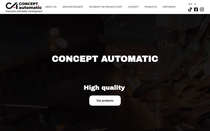 Snímek obrazovky conceptautomatic.pl