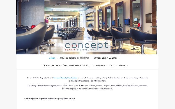Screenshot of conceptbeauty.ro