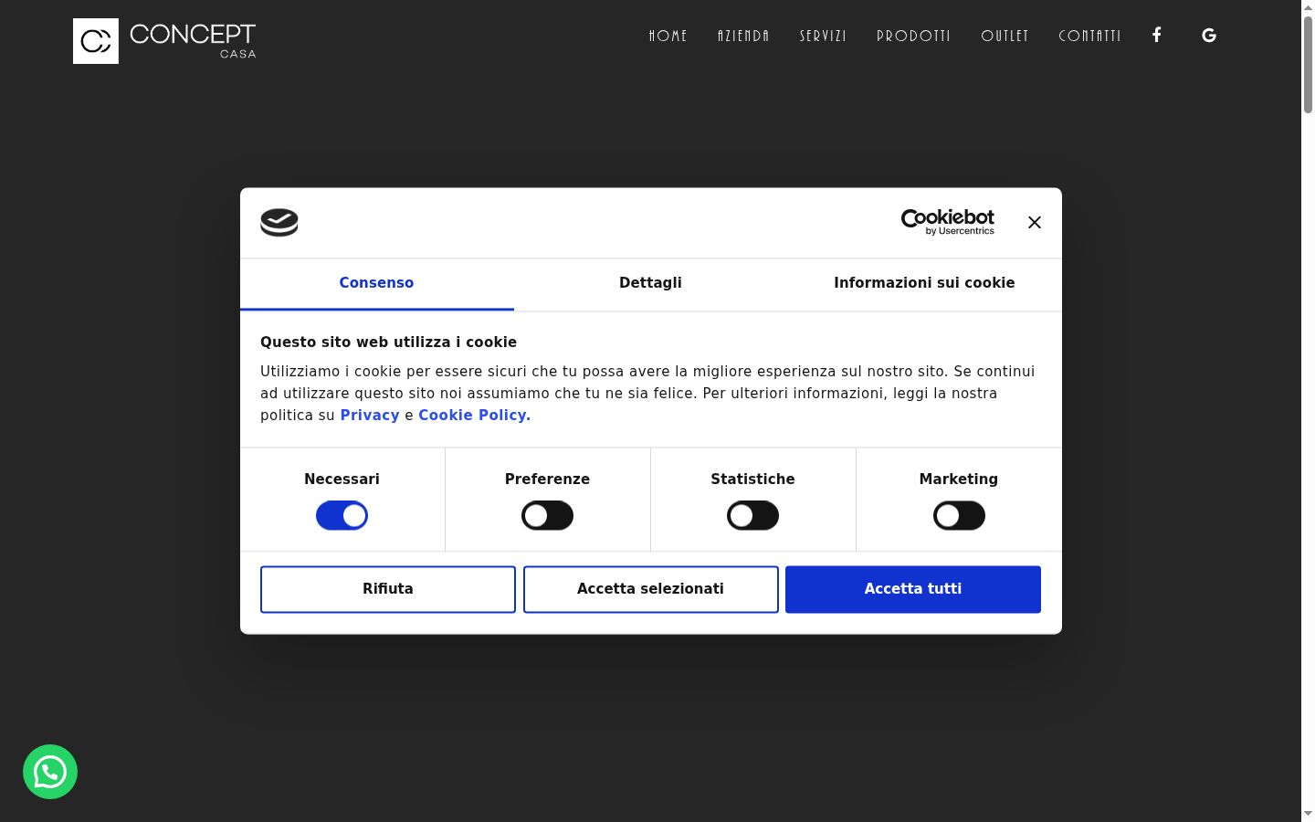 Screenshot tal-banner tal-kunsens muri qabel kwalunkwe interazzjoni
