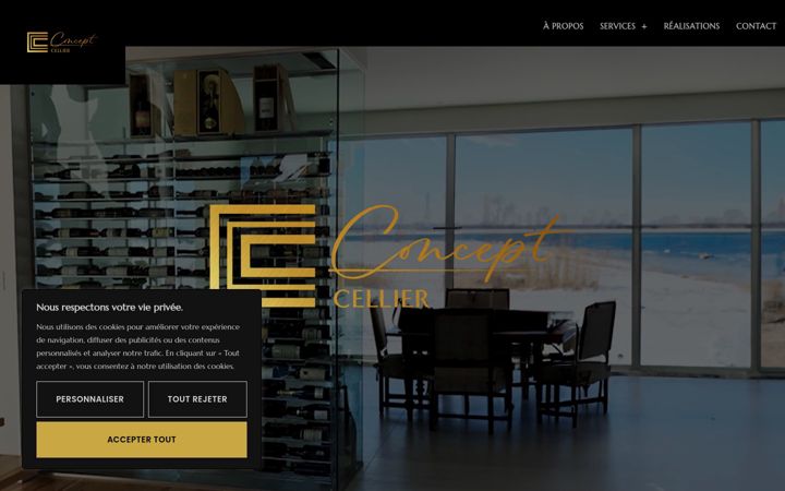 Screenshot of conceptcellier.ca
