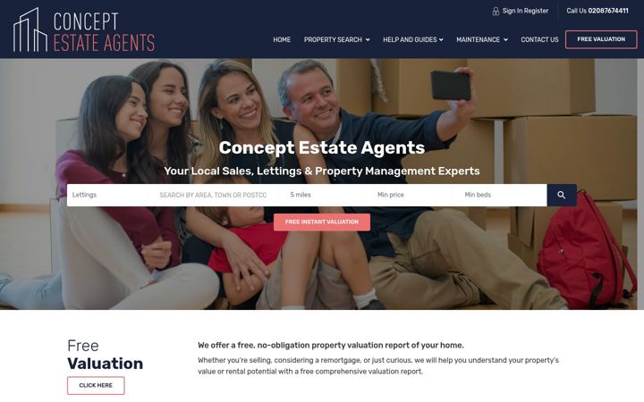 Screenshot of conceptestateagents.com