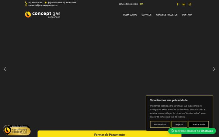 Screenshot of conceptgas.com.br
