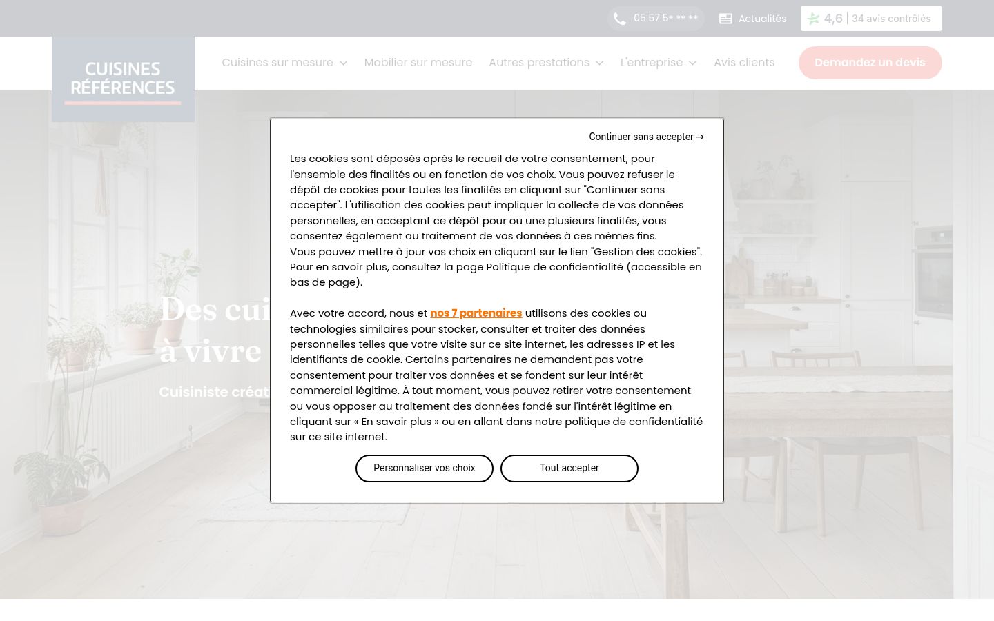 Screenshot tal-banner tal-kunsens muri qabel kwalunkwe interazzjoni